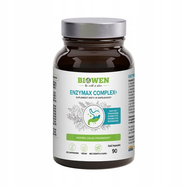 BIOWEN EnzyMax Complex+ matsmältningsenzymer 90 kapslar