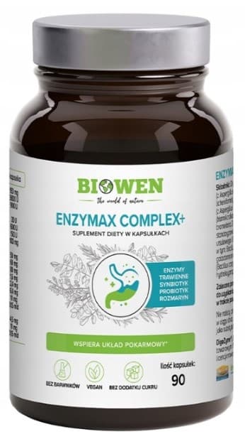 BIOWEN EnzyMax Complex+ matsmältningsenzymer 90 kapslar