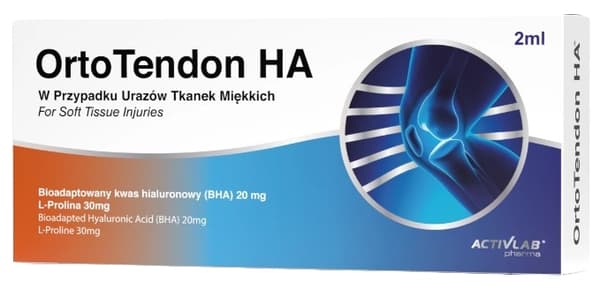 ACTIVLAB PHARMA OrtoTendon HA FÖR LEDER hyaluronsyra 2% 2ml amp-injektion.