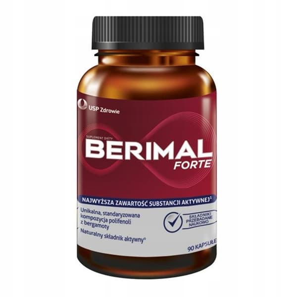 BERIMAL FORTE for kolesterolsundt hjerte USP Health 90 kapsler