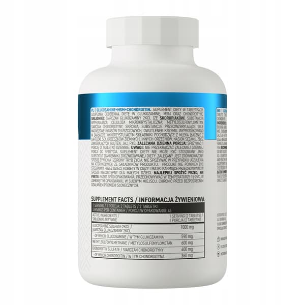 OstroVit GLUKOSAMIN+MSM+KONDROITIN Glukosamin Kondroitin 90 tabletter