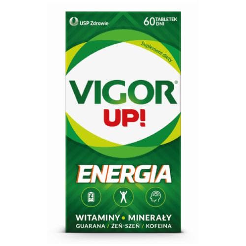 VIGOR UP! ENERGI vitaminer och mineraler guarana ginseng koffein 60 tabletter