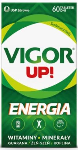 VIGOR UP! ENERGI vitaminer och mineraler guarana ginseng koffein 60 tabletter