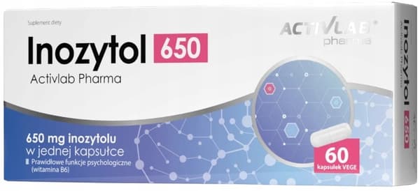 ACTIVLAB PHARMA Inositol 650 vitamin B nervsystemtrötthet 60 kapslar