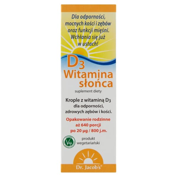 DR. JACOBS Sun Vitamin D3 800 IE droppar 20 ml