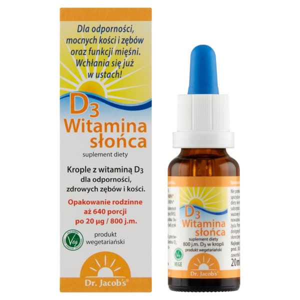 DR. JACOBS Sun Vitamin D3 800 IE droppar 20 ml