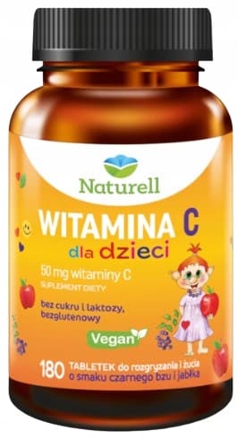 NATURELL C-vitamin tuggtabletter FÖR BARN IMMUNITET 180 tabletter