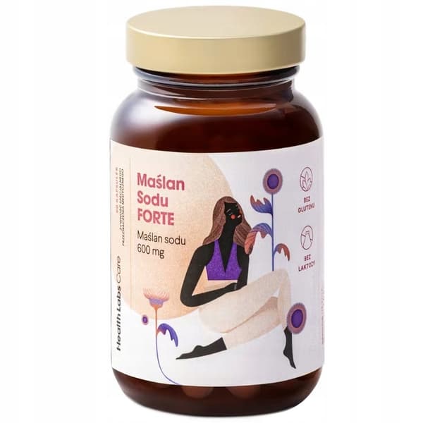 HEALTH LABS NATRIUMBUTARYAT FORTE 600 mg tarmarna IBS 60 kapslar.
