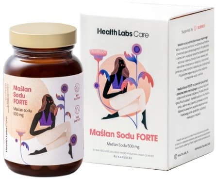 HEALTH LABS NATRIUMBUTARYAT FORTE 600 mg tarmarna IBS 60 kapslar.