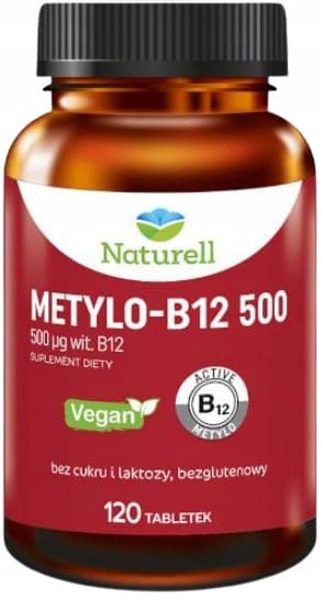 NATURELL Metyl-B12 500 vitamin B metylkobalamin 120 tabletter.