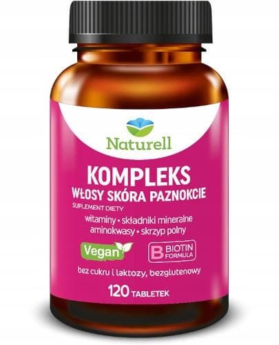 NATURELL Komplex Hår Hud Naglar BIOTIN HORSETAIL 120 tabletter.