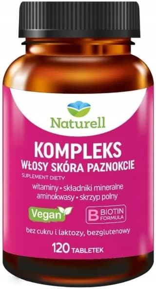 NATURELL Komplex Hår Hud Naglar BIOTIN HORSETAIL 120 tabletter.