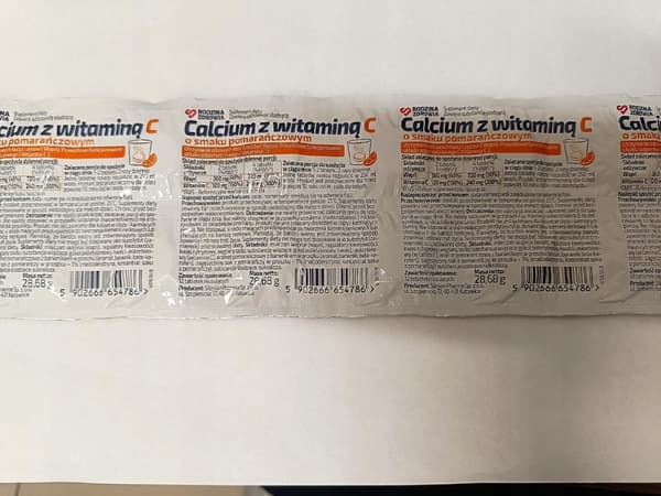KALIUM MED C-VITAMIN kalciumallergi apelsinsmak Rodzina Zdrowia 12 tab.