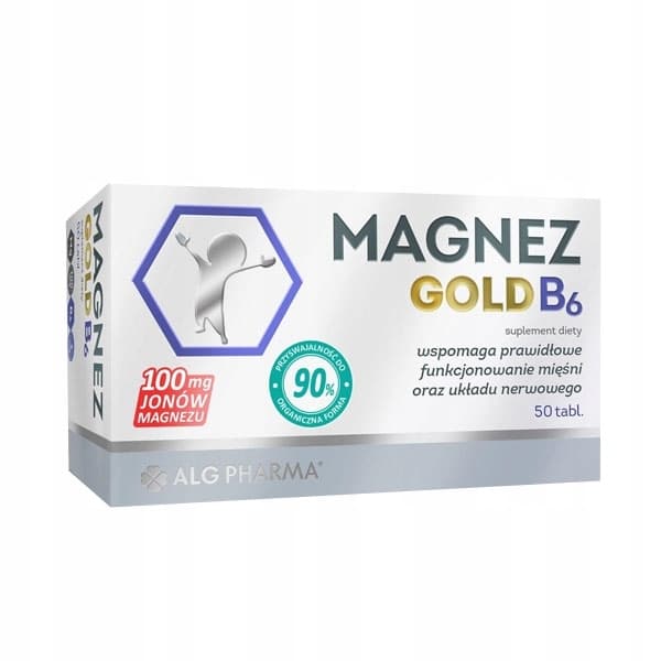 MAGNESIUM GOLD B6 vitamin B6 magnesium 100 mg 50 tabletter