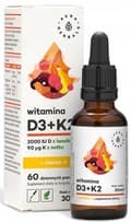 Miniatyrbild 1 av 3: Aura Herbals Vitamin D3 + K2mk7 + Omega-3 Droppar 30ml