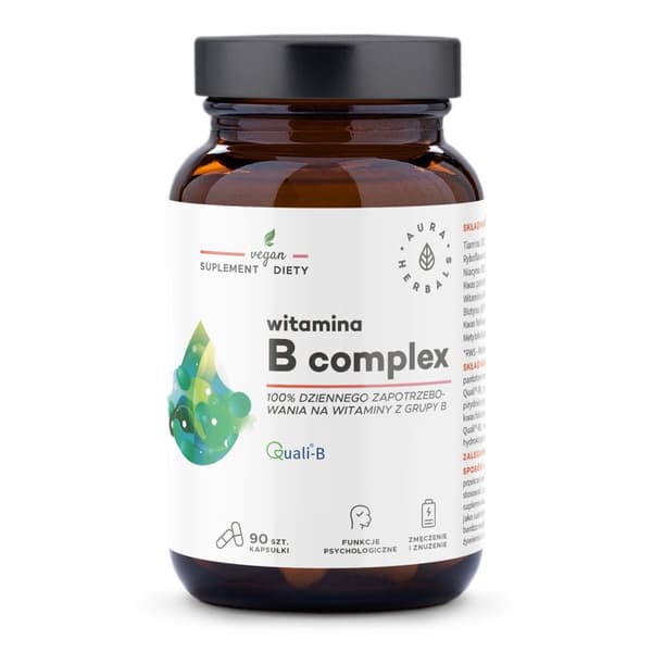 Aura Herbals B-vitaminkomplex Vitamin B-komplex 90 kapslar