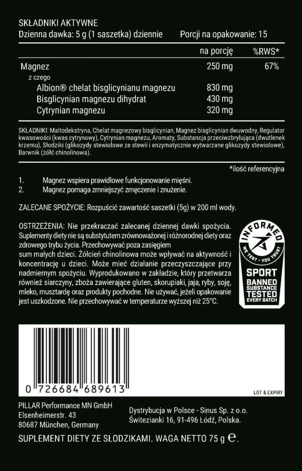 KOLMOISMAGNESIUMIN MATKAPAKKAUS ANANAS-KOOKOS
