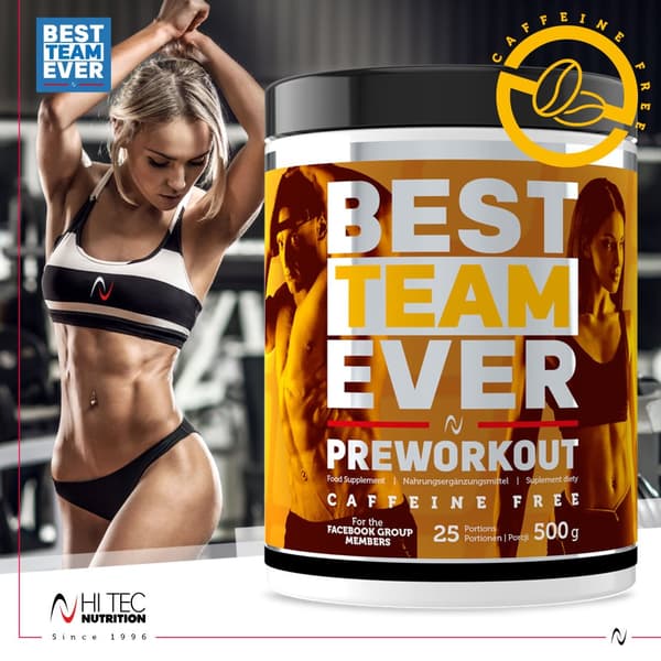 PLBTE Pre-Workout CafFree 500g - Appelsin