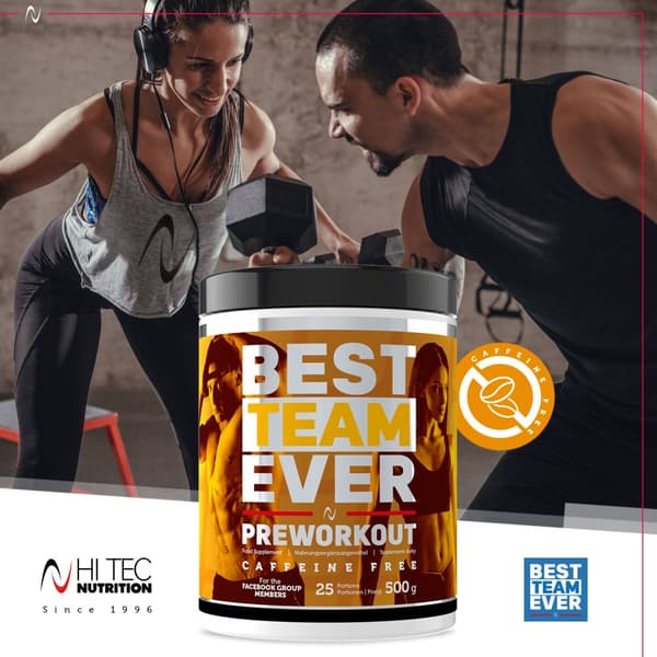 PLBTE Pre-Workout CafFree 500g - Appelsin