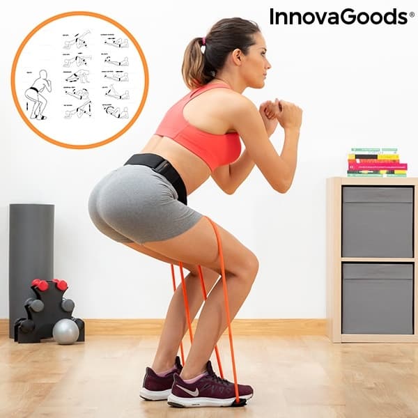 Bootrainer - Vyö, jossa on vastuskuminauhat pakaroille + harjoitusopas