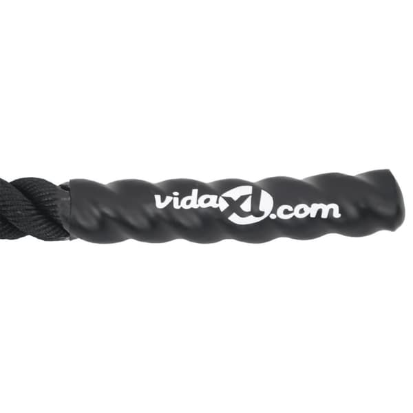 vidaXL battle rope 15 m 11 kg polyester sort