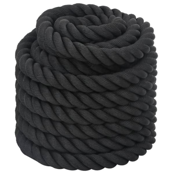 vidaXL Taisteluköysi musta 12 m 9 kg polyesteri