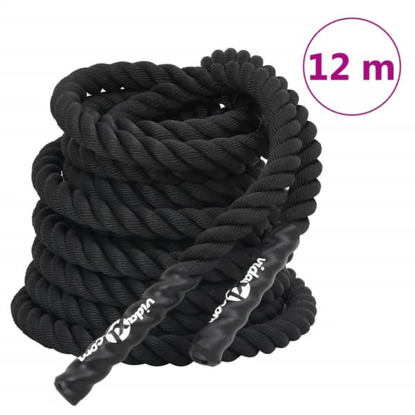Battle rope svart 12 m 9 kg polyester