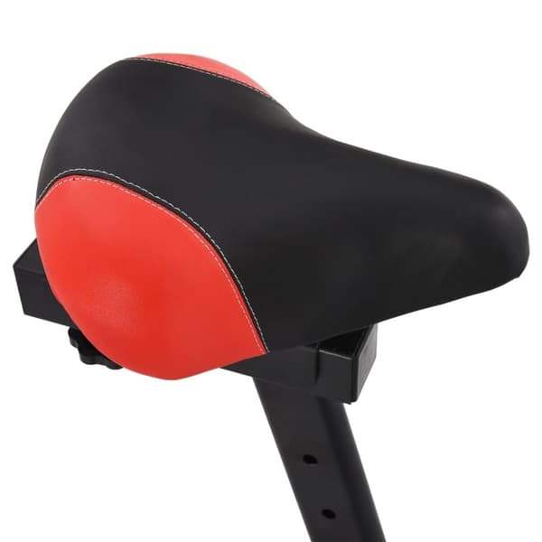 vidaXL Motionscykel med pulsmätare vit och röd