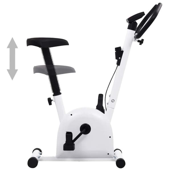 vidaXL motionscykel med båndmodstand hvid