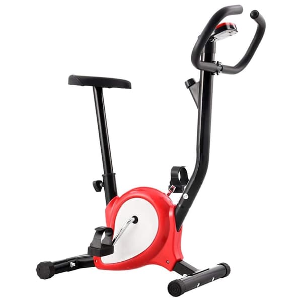 vidaXL motionscykel med bæltemodstand rød