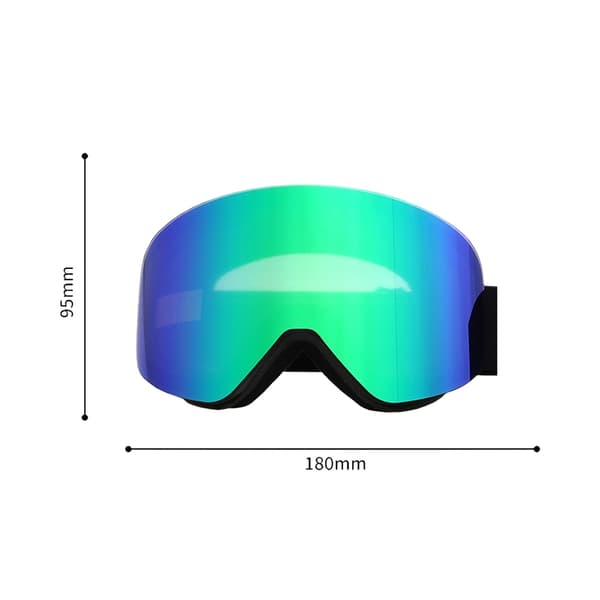 Skibriller med udskiftelig magnetisk linse og justerbar rem