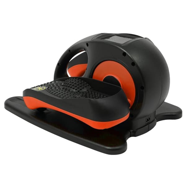 Elektrisk elliptisk tränare, 5 justerbara hastigheter, LCD-display,Orange svart