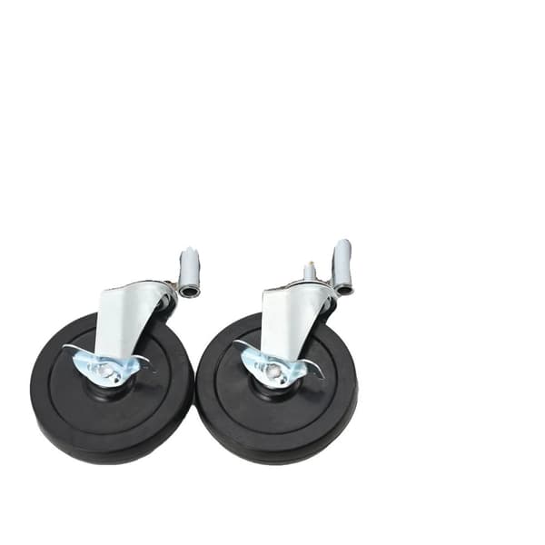 Heavy Duty Porthjul, Fjedermekanisme, 360° Drejbar Design, Holdbart Gummimateriale