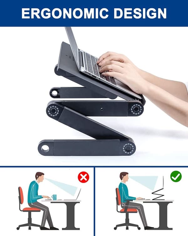 Multifunksjonelt laptopbord med musematte