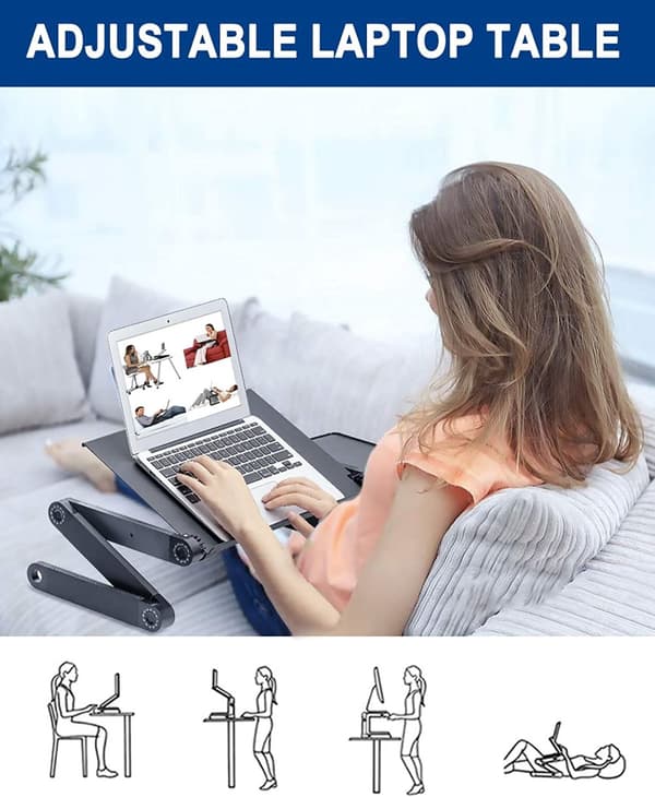 Multifunksjonelt laptopbord med musematte