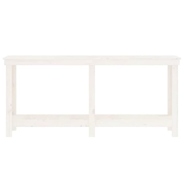 arbejdsbord 180x50x80 cm massivt fyrretræ hvid