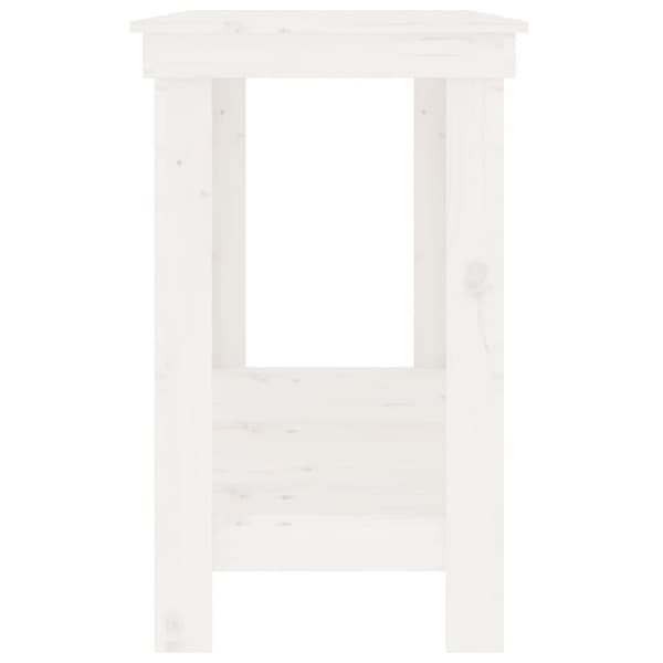 arbejdsbord 180x50x80 cm massivt fyrretræ hvid