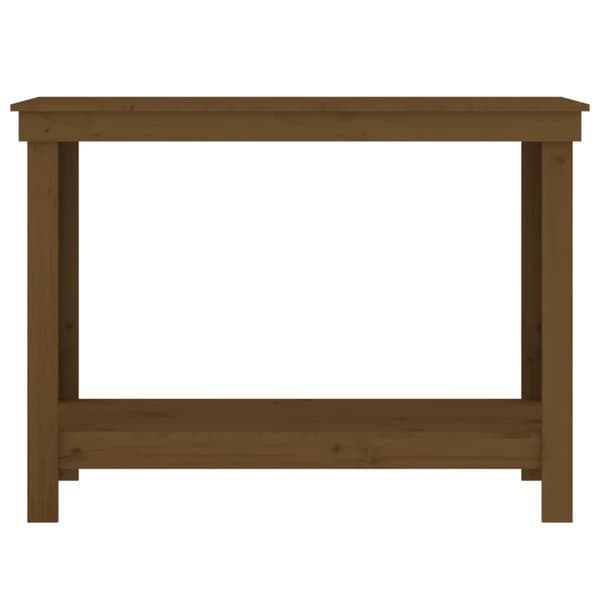 arbejdsbord 110x50x80 cm massivt fyrretræ gyldenbrun
