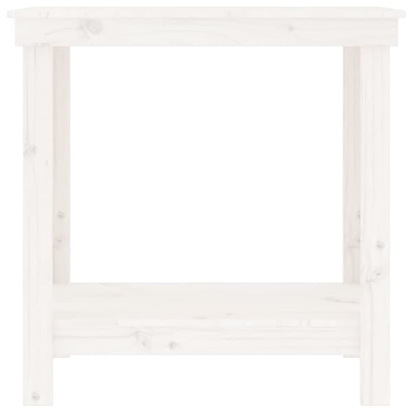 arbejdsbord 80x50x80 cm massivt fyrretræ hvid