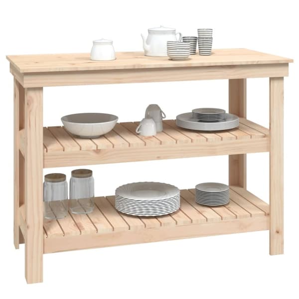 arbejdsbord 110,5x50x80 cm massivt fyrretræ
