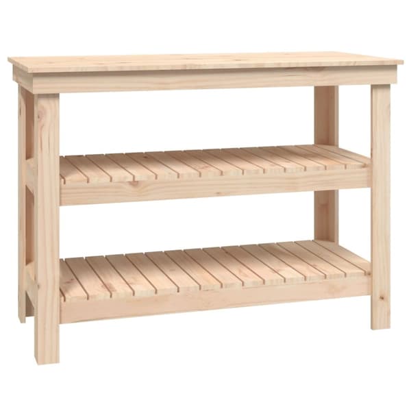 arbejdsbord 110,5x50x80 cm massivt fyrretræ