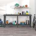 Miniatyrbillede 3 af 9: arbejdsbord 180x50x80 cm massivt fyrretræ grå