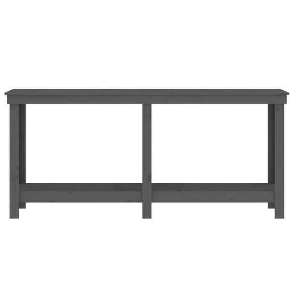 arbejdsbord 180x50x80 cm massivt fyrretræ grå