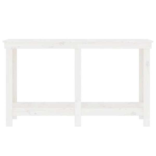 arbejdsbord 140x50x80 cm massivt fyrretræ hvid