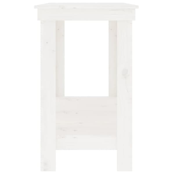 arbejdsbord 140x50x80 cm massivt fyrretræ hvid