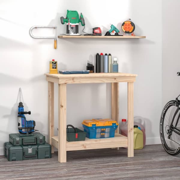 arbejdsbord 80x50x80 cm massivt fyrretræ