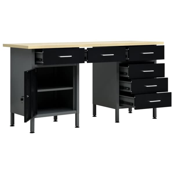 arbejdsbord 120x60x85 cm stål sort