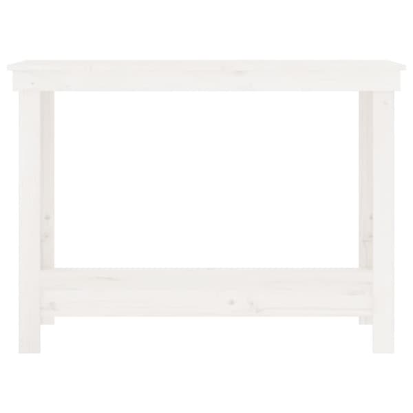 Skobänk vit 110x50x80 cm massiv furu