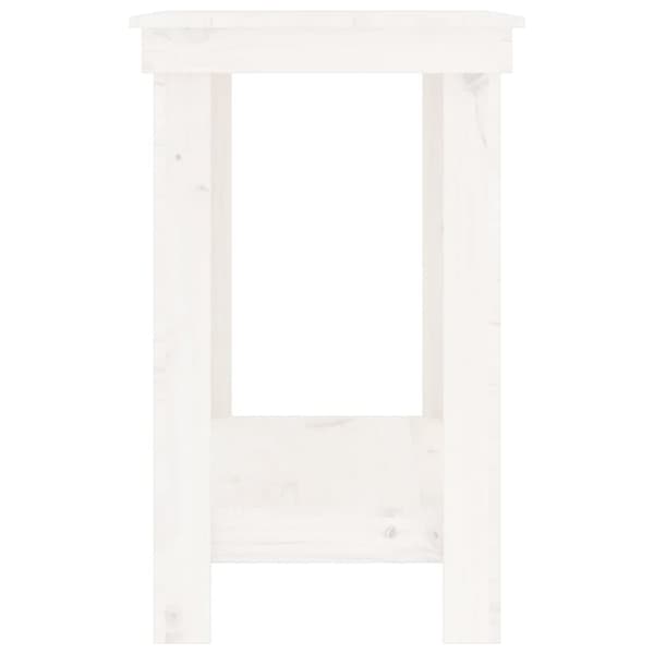 Skobänk vit 110x50x80 cm massiv furu