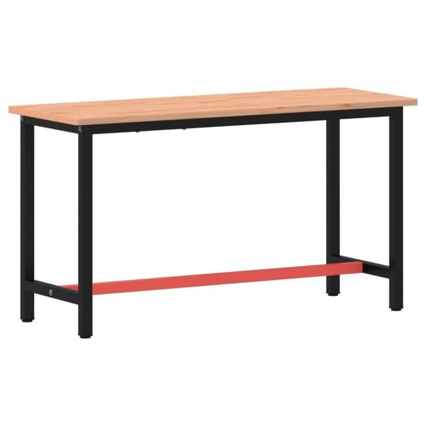 arbejdsbænk 150x55x81,5 cm massivt bøgetræ og metal